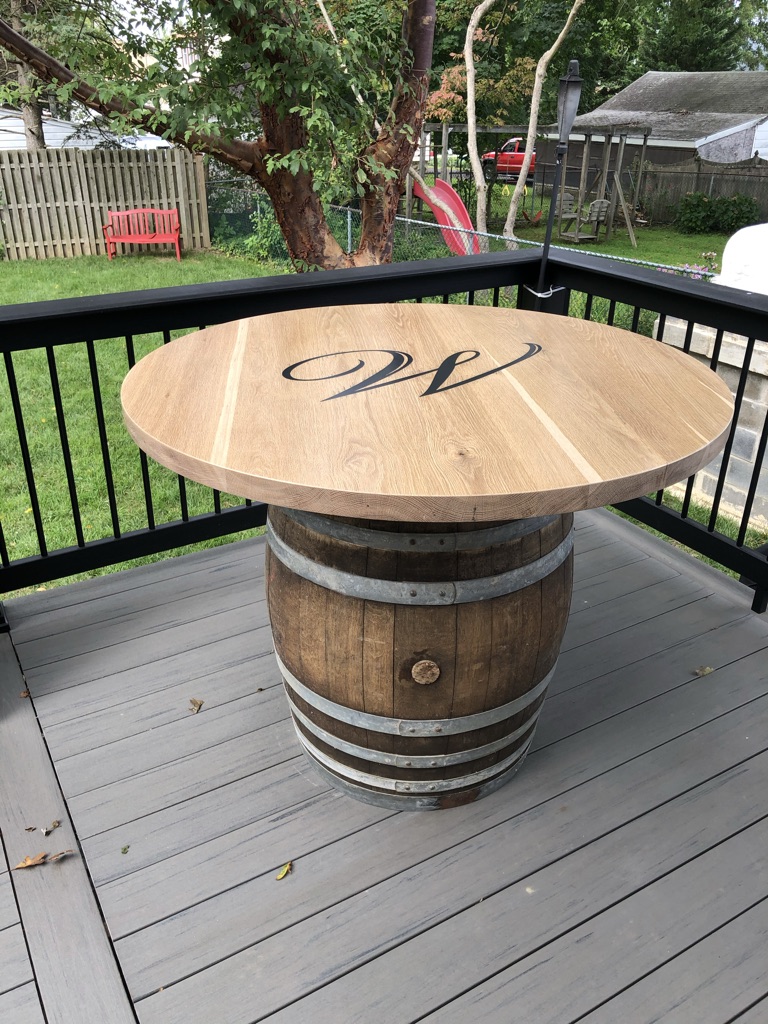 Wine Barrel Table