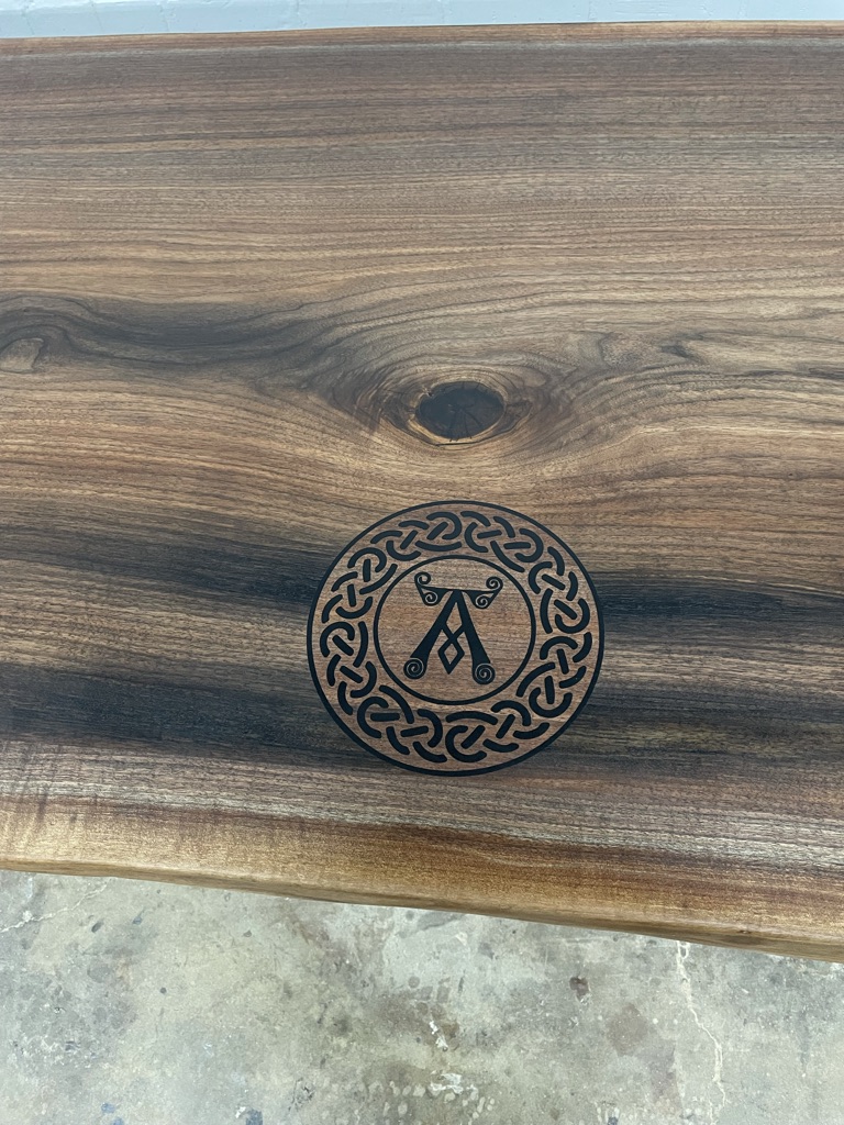 Custom logo table inlay