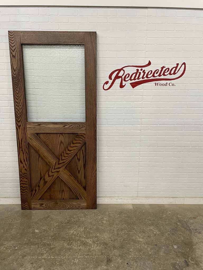 Custom Barn Door With Glass