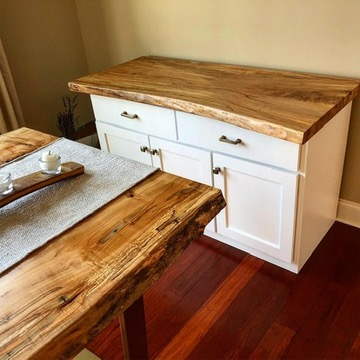 Live edge cabinet