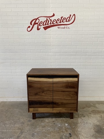 Live edge bourbon cabinet
